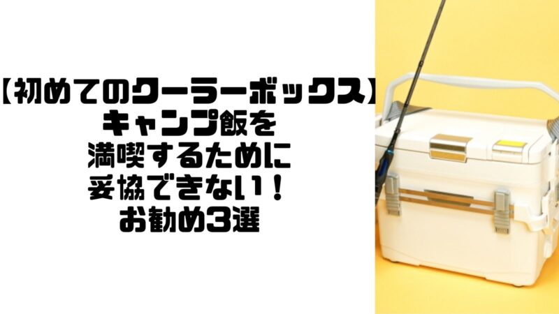 【初めてのクーラーボックス】キャンプ飯を満喫するために妥協できないクーラーボックス 